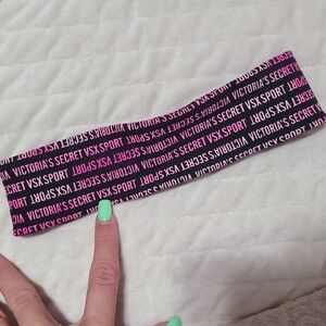 Victoria's Secret Sport Black and Pink Logo Headband